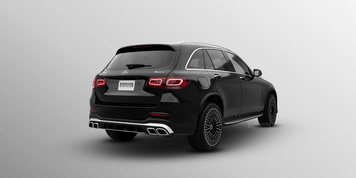 Mercedes GLC 300 Black Back Side View